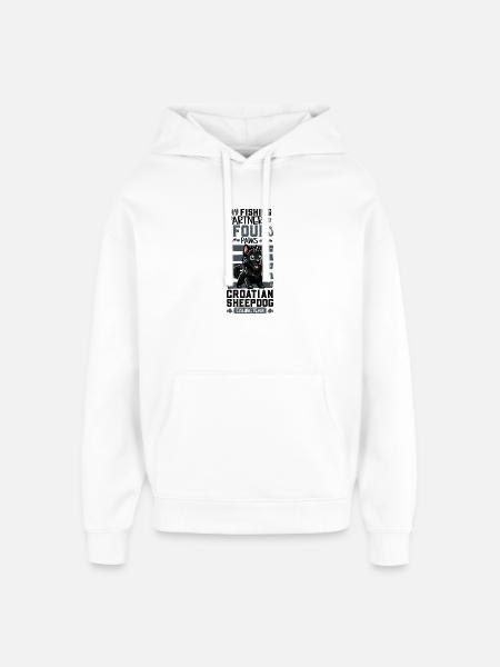 Fishing and Curly-coated Retrievers - Oversized Unisex Hoodie by Stanley/Stella - white