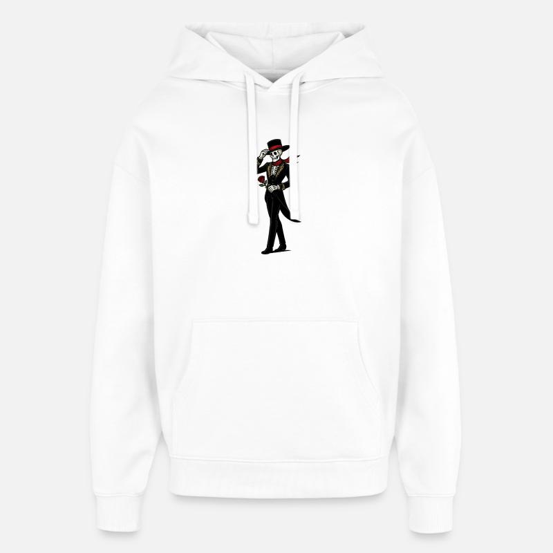 Rosa Mariachi Scheletro - Stanley/Stella Oversized Felpa con cappuccio unisex - bianco