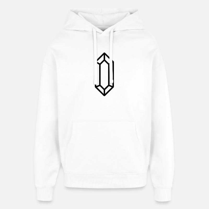 cristal de quartz - Sweat à capuche unisexe Stanley/Stella Oversized - blanc