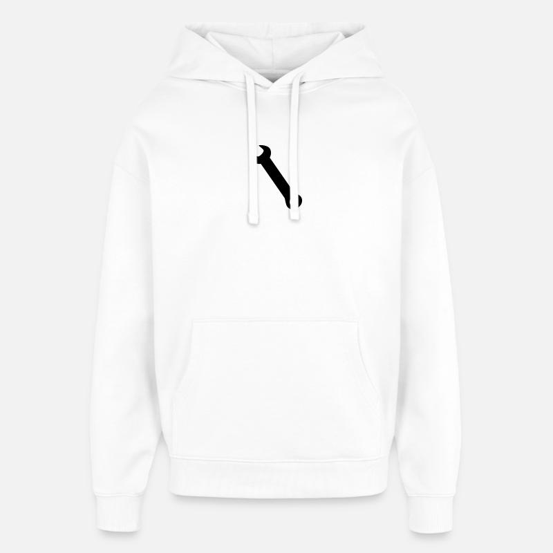 Clé Silhoue - Sweat à capuche unisexe Stanley/Stella Oversized - blanc