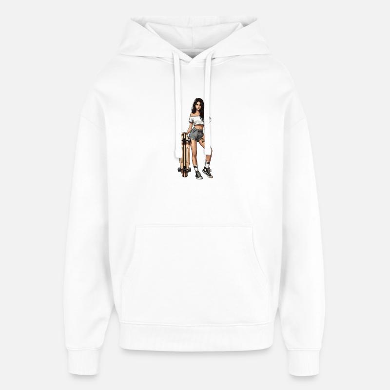 Longboard - Oversized Unisex Hoodie by Stanley/Stella - white