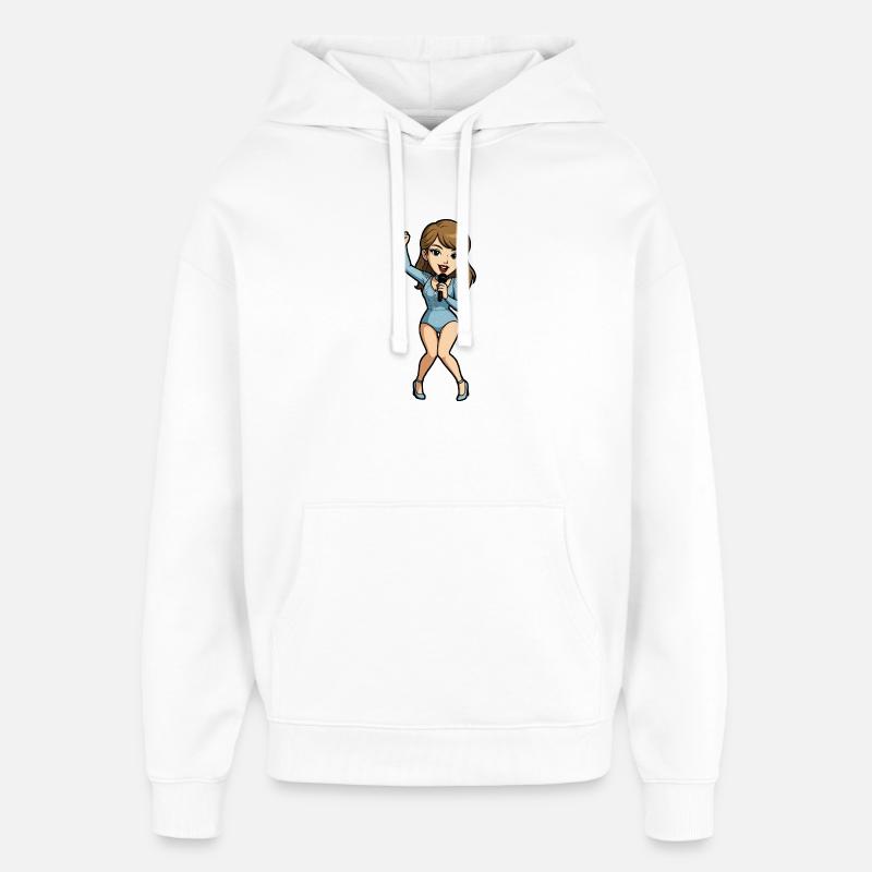 Dessin animé Chante-Danseur - Sweat à capuche unisexe Stanley/Stella Oversized - blanc