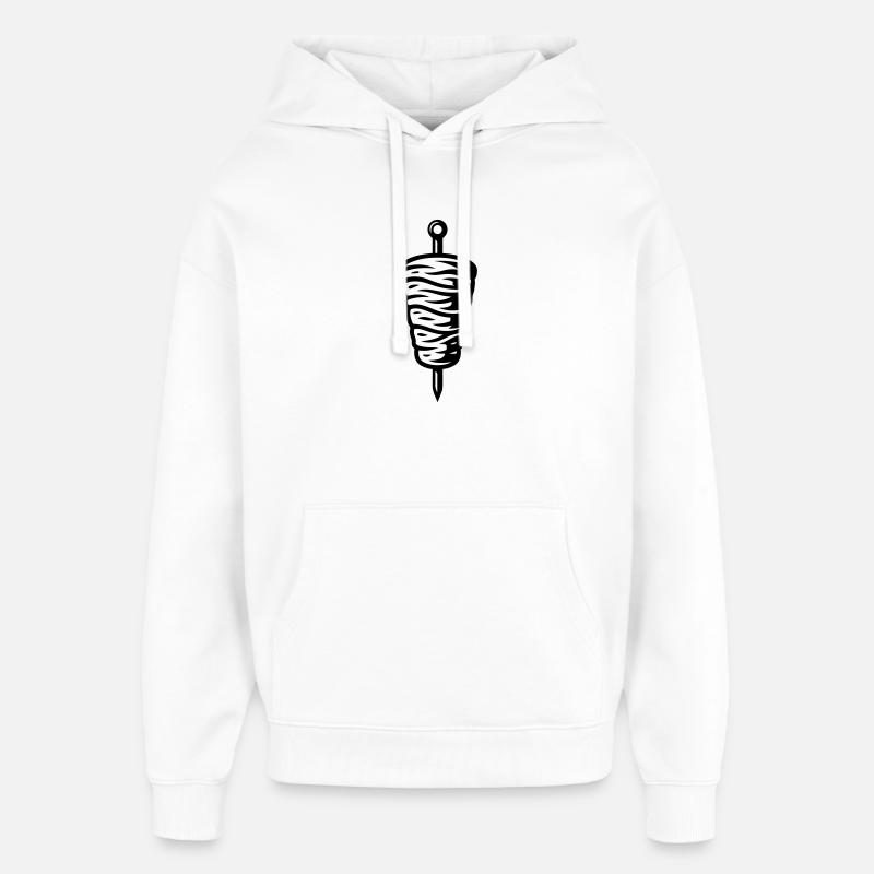 Symbole kebab - Sweat à capuche unisexe Stanley/Stella Oversized - blanc