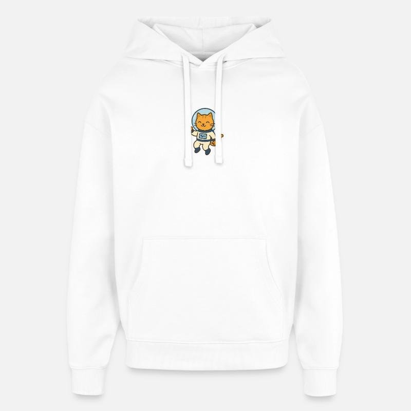 Astrochat - Sweat à capuche unisexe Stanley/Stella Oversized - blanc