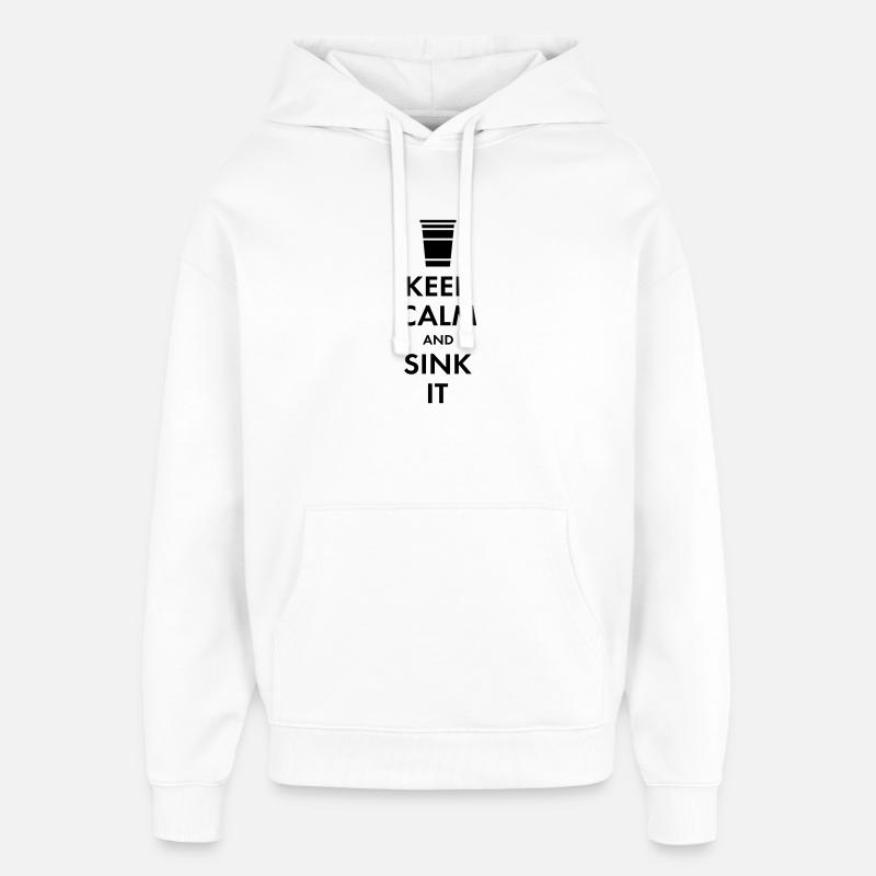 Beer Pong - keep calm - Oversized Unisex Hoodie von Stanley/Stella - Weiß