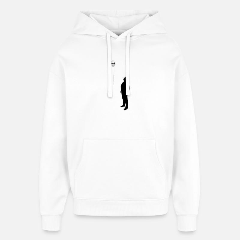 Ballon qui s'envole - Sweat à capuche unisexe Stanley/Stella Oversized - blanc