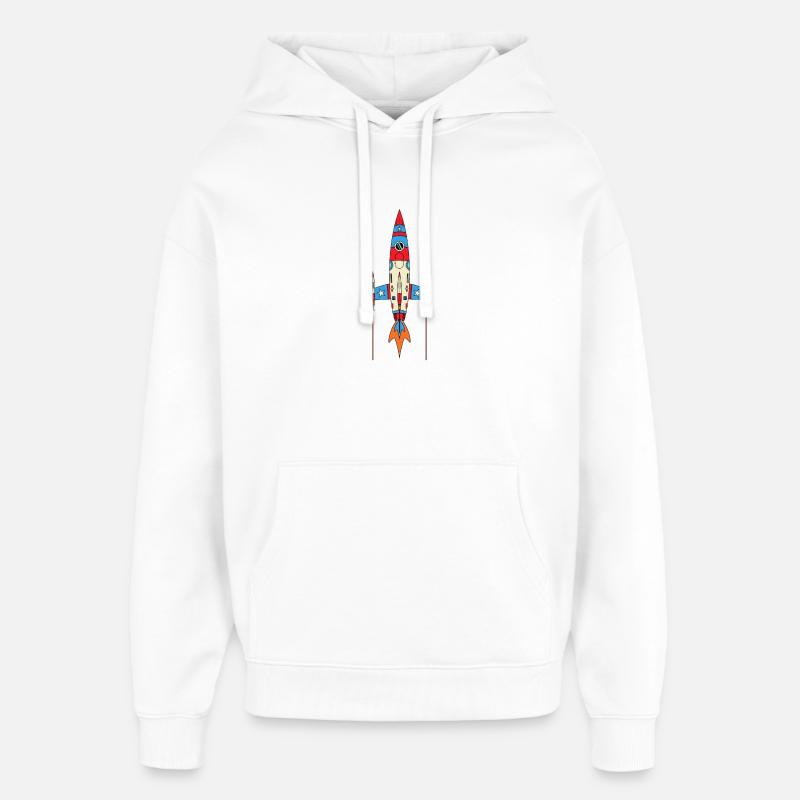 Fusée super rapide - Sweat à capuche unisexe Stanley/Stella Oversized - blanc