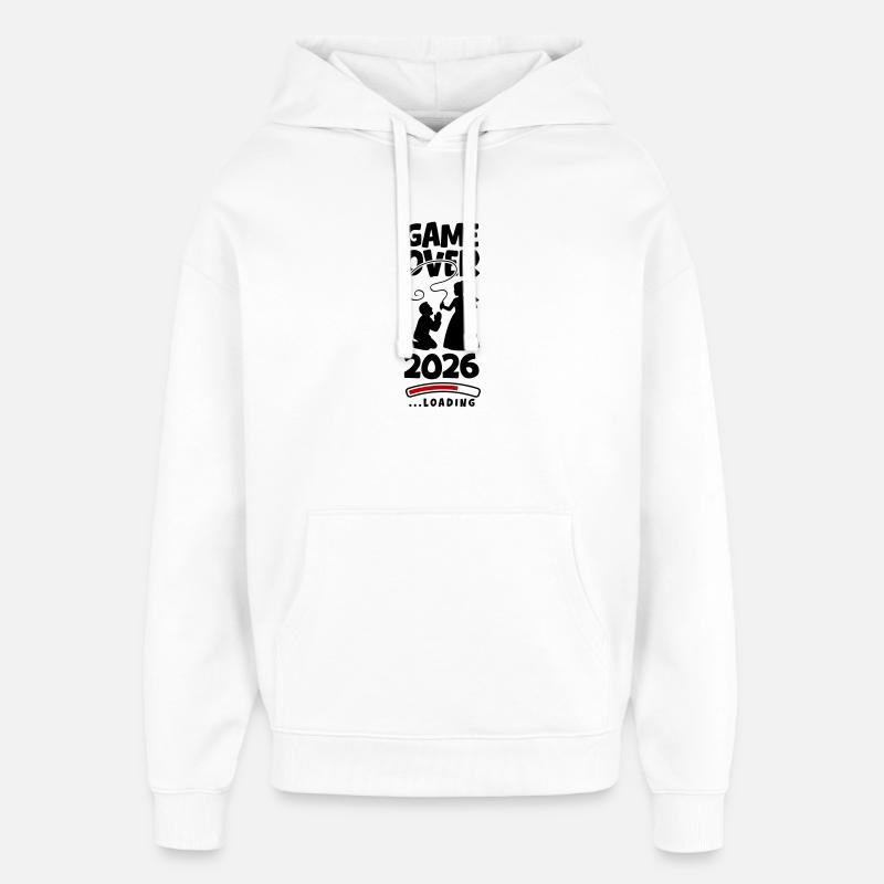 Fin du Mariage 2026 - Sweat à capuche unisexe Stanley/Stella Oversized - blanc