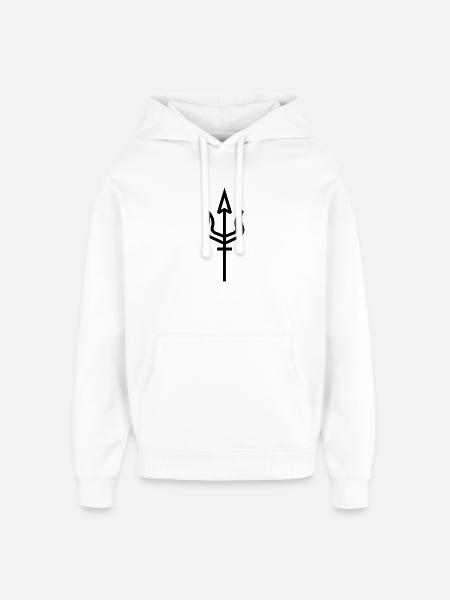 Harpune - Oversized Unisex Hoodie von Stanley/Stella - Weiß