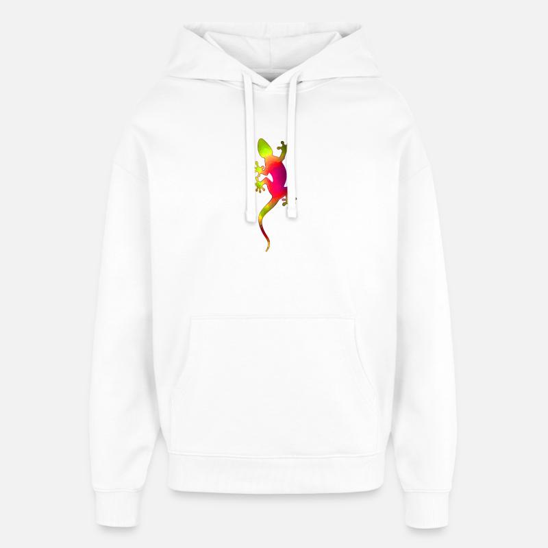Gecko 1.1 - Sweat à capuche unisexe Stanley/Stella Oversized - blanc