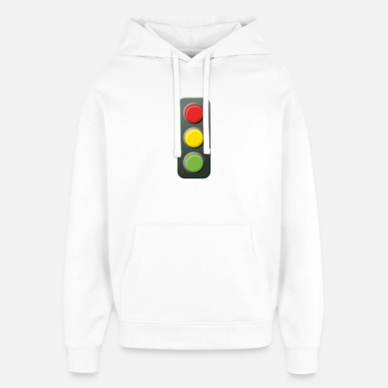 Feu de signalisation - Sweat à capuche unisexe Stanley/Stella Oversized - blanc