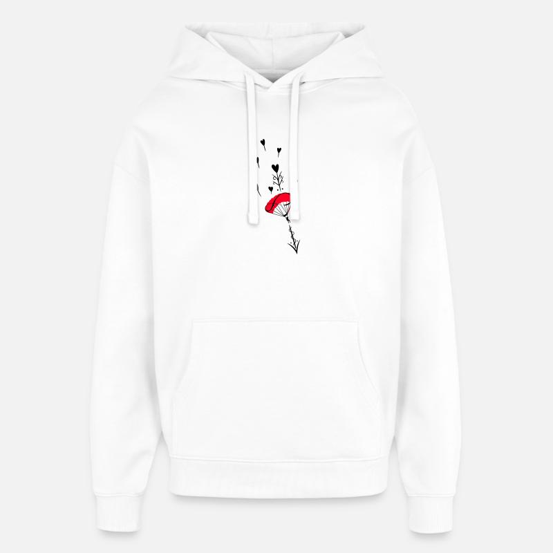 Parachutiste avec symbole de l’infini - Sweat à capuche unisexe Stanley/Stella Oversized - blanc