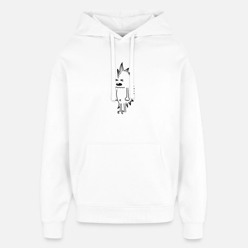 Mürrischer Igel – Kawaii Stachel Comic - Sweat à capuche unisexe Stanley/Stella Oversized - blanc