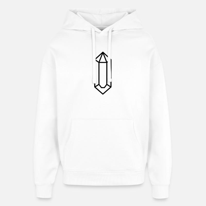 cristal de quartz - Sweat à capuche unisexe Stanley/Stella Oversized - blanc