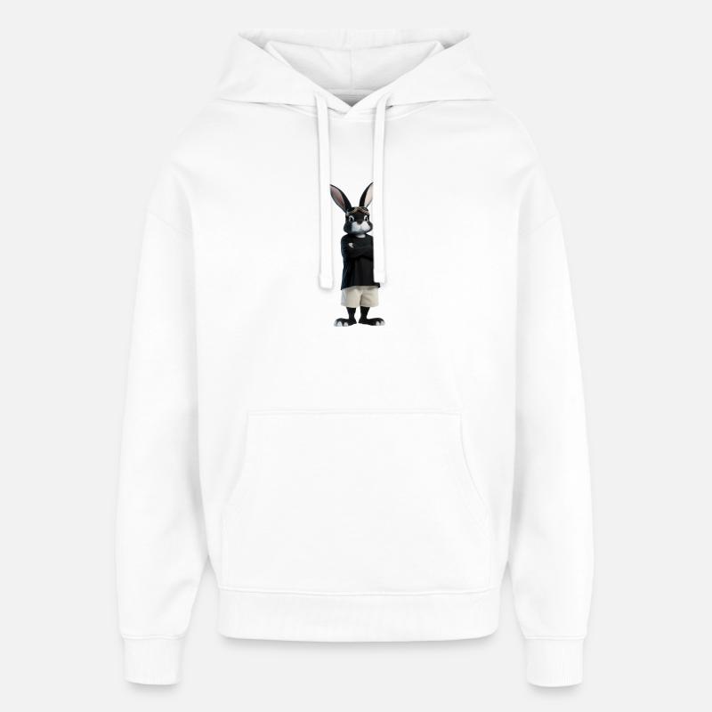 Lapin – Super Lapin, Lapin, Lapin, Lapin de Pâques - Sweat à capuche unisexe Stanley/Stella Oversized - blanc