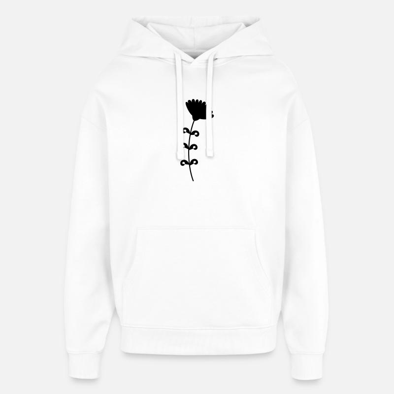 Fleur - Sweat à capuche unisexe Stanley/Stella Oversized - blanc