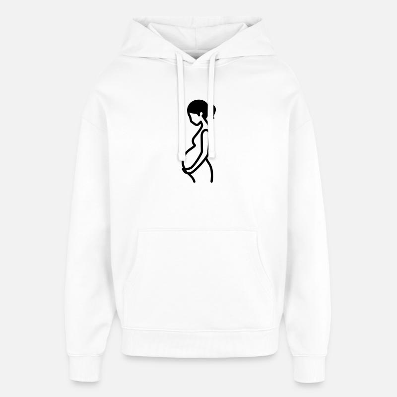 enceinte - Sweat à capuche unisexe Stanley/Stella Oversized - blanc