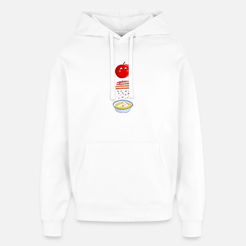 Pomme à compote de pommes - Sweat à capuche unisexe Stanley/Stella Oversized - blanc