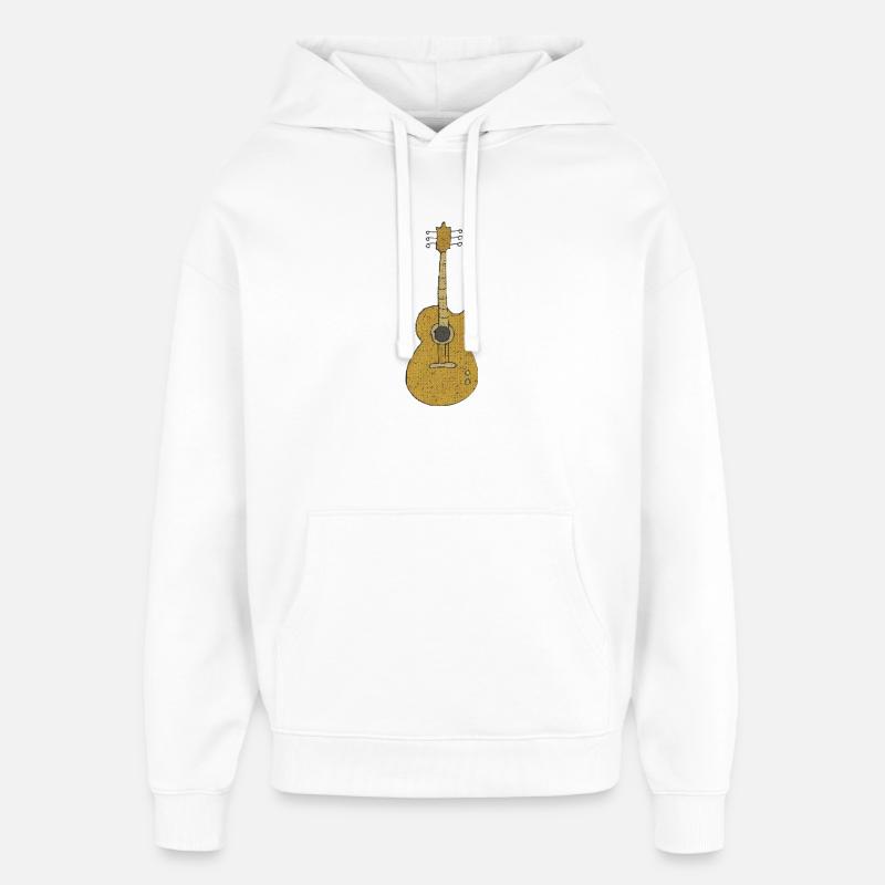 guitare - Sweat à capuche unisexe Stanley/Stella Oversized - blanc