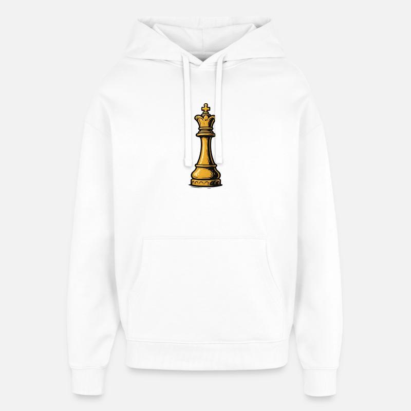 Roi d’Or des Échecs - Sweat à capuche unisexe Stanley/Stella Oversized - blanc