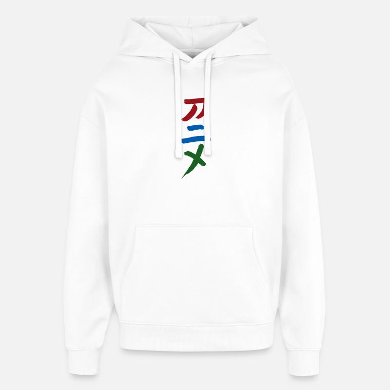 Anime - En japonais - Sweat à capuche unisexe Stanley/Stella Oversized - blanc