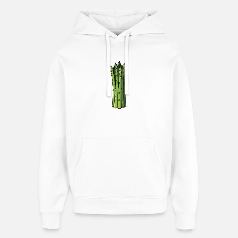 Asparagus - Oversized Unisex Hoodie by Stanley/Stella - white