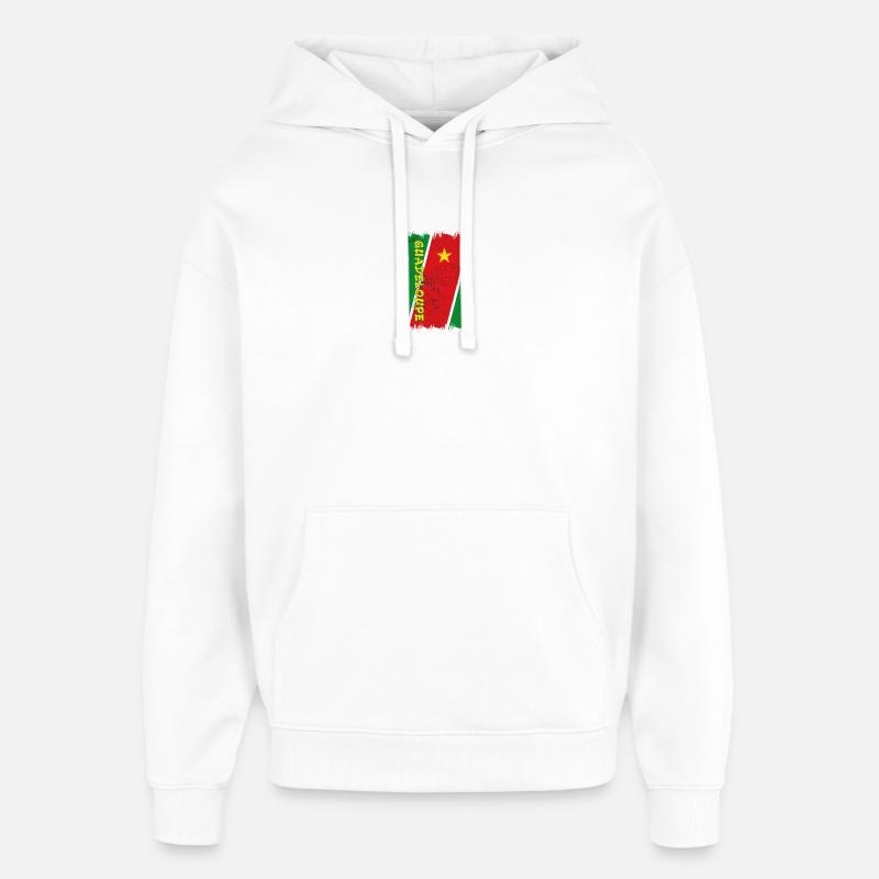 Drapeau de Guadeloupe - Sweat à capuche unisexe Stanley/Stella Oversized - blanc
