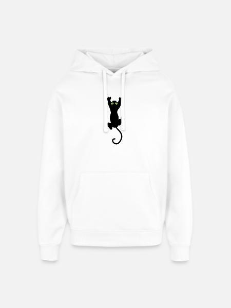 Cat fun - Sweat à capuche unisexe Stanley/Stella Oversized - blanc