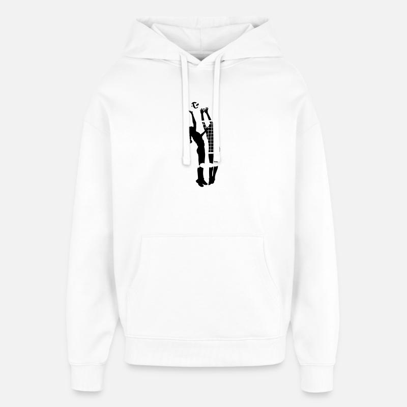 volley-ball - Sweat à capuche unisexe Stanley/Stella Oversized - blanc