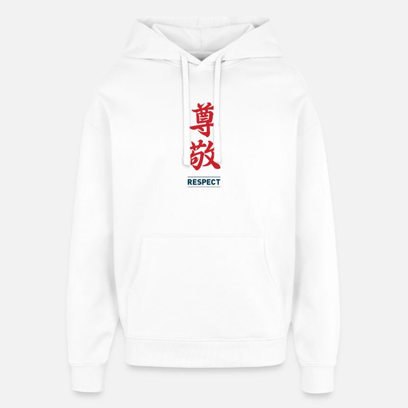 Respect 2 - Sweat à capuche unisexe Stanley/Stella Oversized - blanc