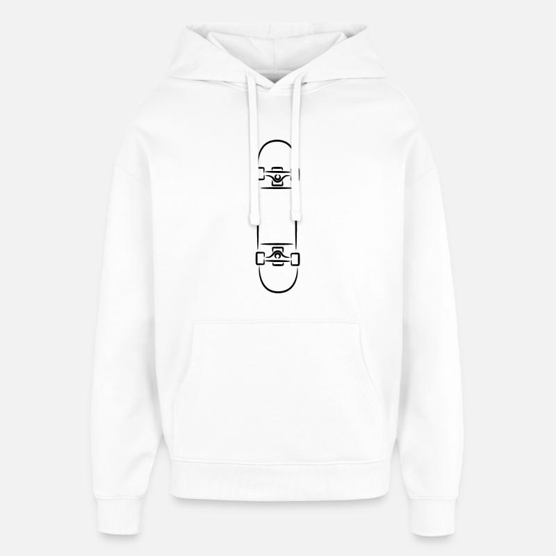 Skateboard - Sweat à capuche unisexe Stanley/Stella Oversized - blanc