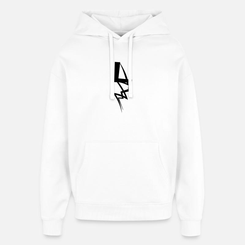 Éclair - Sweat à capuche unisexe Stanley/Stella Oversized - blanc