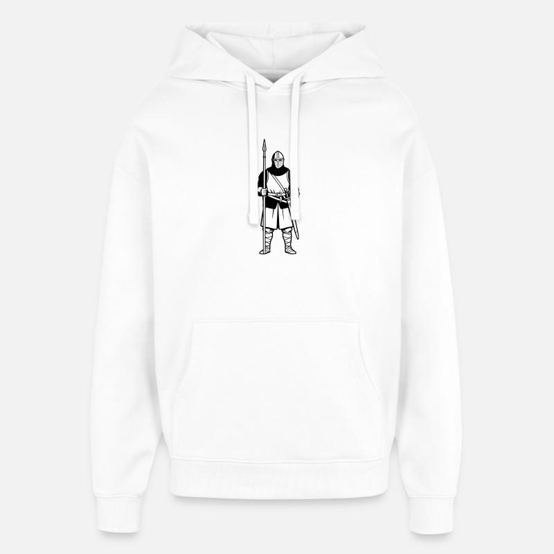 Chevalier à lance - Sweat à capuche unisexe Stanley/Stella Oversized - blanc