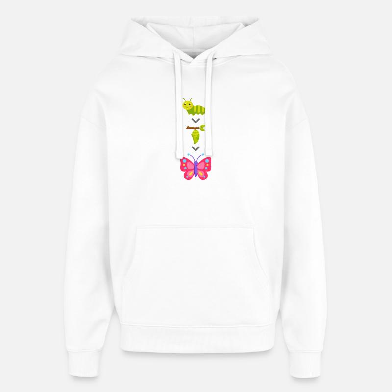 Transformation de chenille en papillon - Sweat à capuche unisexe Stanley/Stella Oversized - blanc