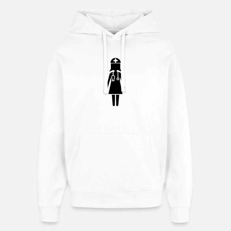 Infirmière Médecin - Sweat à capuche unisexe Stanley/Stella Oversized - blanc