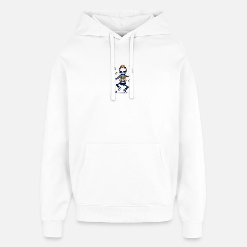Danse du squelette avec bouteille - Sweat à capuche unisexe Stanley/Stella Oversized - blanc