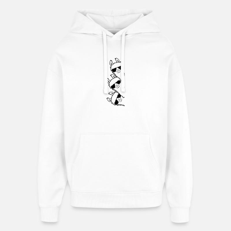 Amis Lama Équipe - Sweat à capuche unisexe Stanley/Stella Oversized - blanc