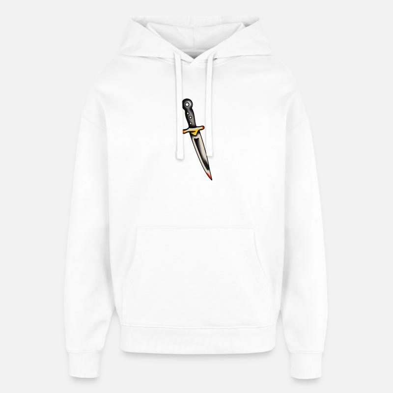 Dague de tatouage classique - Sweat à capuche unisexe Stanley/Stella Oversized - blanc