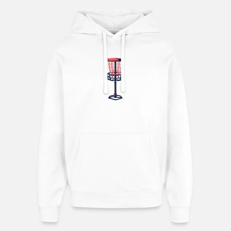 Disc Golf Basket Disc Disc Target - Sweat à capuche unisexe Stanley/Stella Oversized - blanc