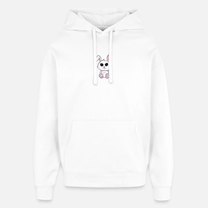 Bébé lapin - Sweat à capuche unisexe Stanley/Stella Oversized - blanc