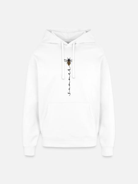 Bee summer buzzer - Oversized Unisex Hoodie by Stanley/Stella - white