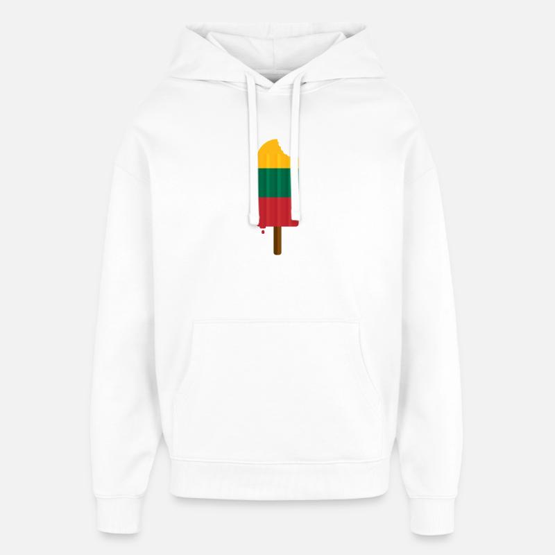 Goût de la Lituanie - Sweat à capuche unisexe Stanley/Stella Oversized - blanc