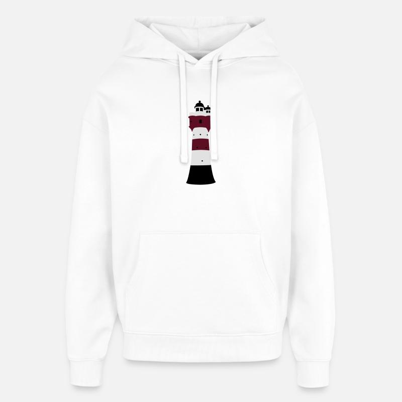 Leuchtturm - Oversized Unisex Hoodie von Stanley/Stella - Weiß