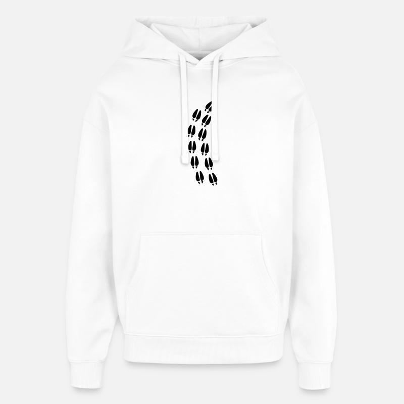 Empreinte de sabot de cerf - Sweat à capuche unisexe Stanley/Stella Oversized - blanc