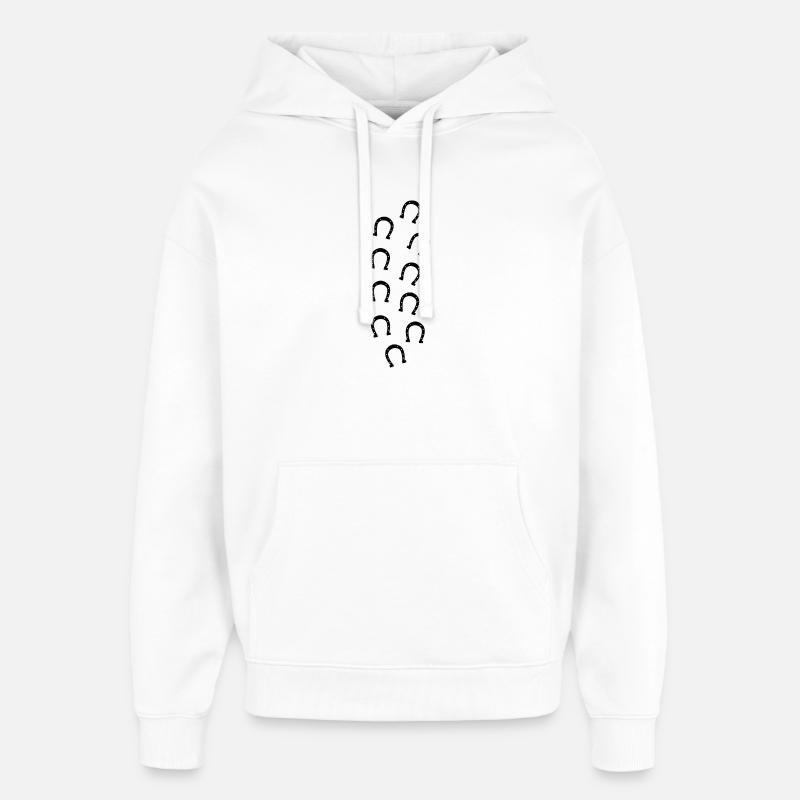 Empreintes en fer à cheval - Sweat à capuche unisexe Stanley/Stella Oversized - blanc