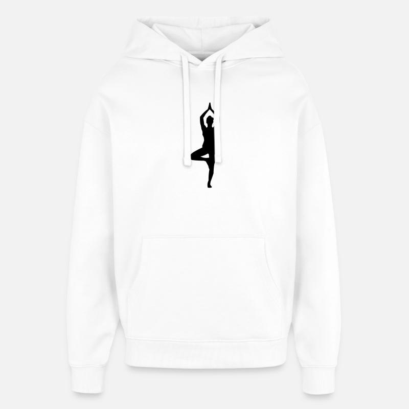 Yoga Silhouette - Sweat à capuche unisexe Stanley/Stella Oversized - blanc