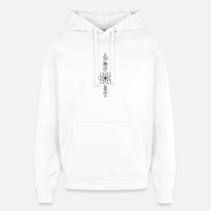 OM Totem – Pouvoir du Silence Intérieur - Sweat à capuche unisexe Stanley/Stella Oversized - blanc