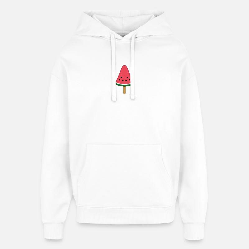 Tranche de popsicle à la pastèque - Sweat à capuche unisexe Stanley/Stella Oversized - blanc