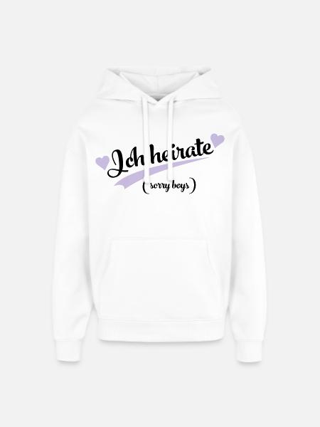 lustiger spruch - Oversized Unisex Hoodie von Stanley/Stella - Weiß