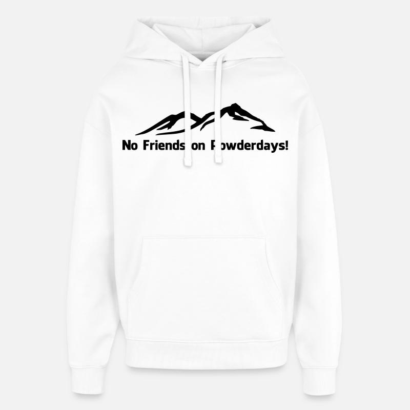 Amis de no sur Powderdays - Sweat à capuche unisexe Stanley/Stella Oversized - blanc
